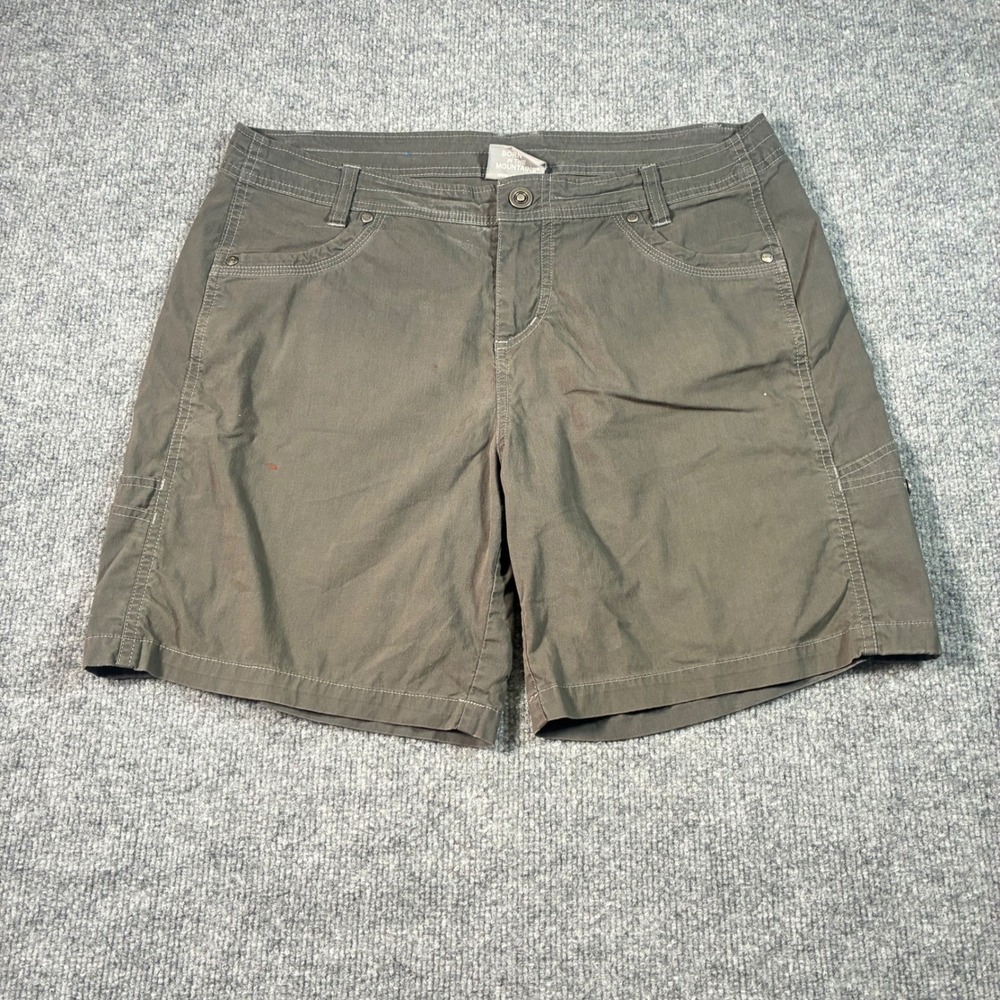 Kuhl Hiking Shorts Womens 12 Gray Green Cargo Stretch Utility Outdoor 8 Inseam